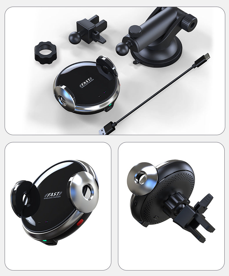 Auto Lock Car Phone Holder – 360° Adjustable, Strong Grip, Hands-Free Driving