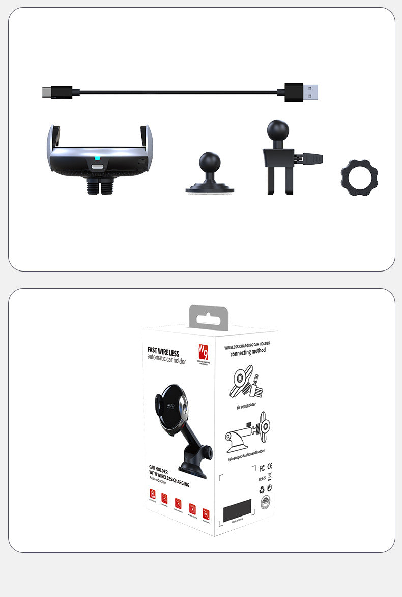 Auto Lock Car Phone Holder – 360° Adjustable, Strong Grip, Hands-Free Driving