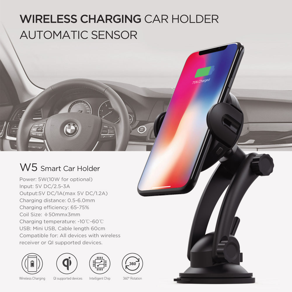 Auto Lock Car Phone Holder – 360° Adjustable, Strong Grip, Hands-Free Driving