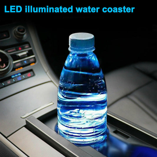 LED Car Cup Holder Lights – USB Rechargeable Interior Glow (2-Pack)